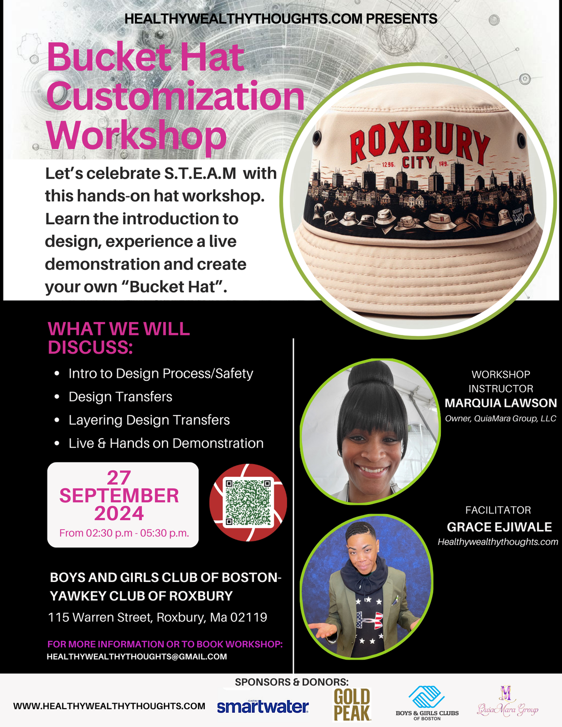 STEAM Education in Roxbury: Bucket Hat Customization Workshop